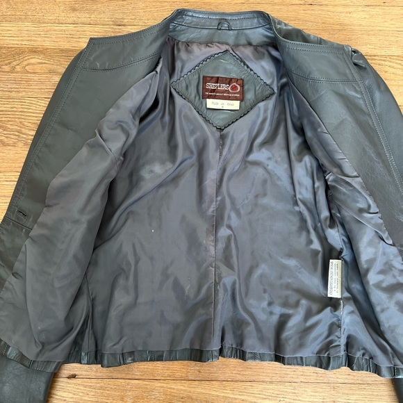 Vintage Gray Sheplers Leather Jacket - Picture 7 of 16